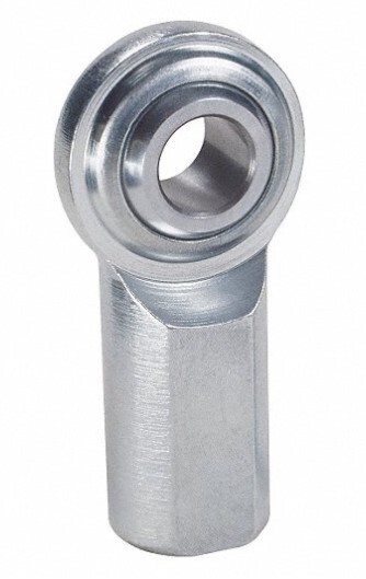 5/8-18 PLATED STEEL ROD END, SPHERICAL, FEMALE (HEIM) LEFT HAND